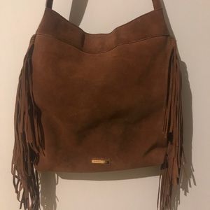 BCBG MaxAzria real suede brown shoulder bag